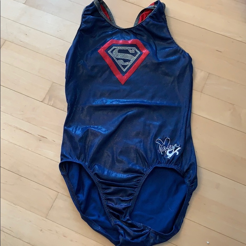 Nastia GK Supergirl gymnastics leotard